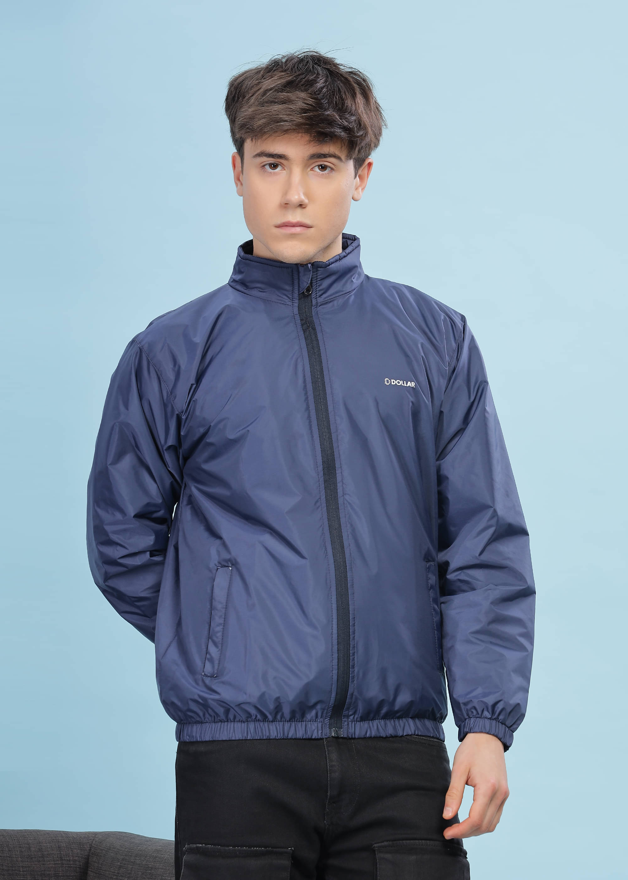 Dollar Nylon Men's Casual Jacket - Blue ( Pack of 1 )     			Dollar Nylon Men's Casual Jacket - Blue ( Pack of 1 )