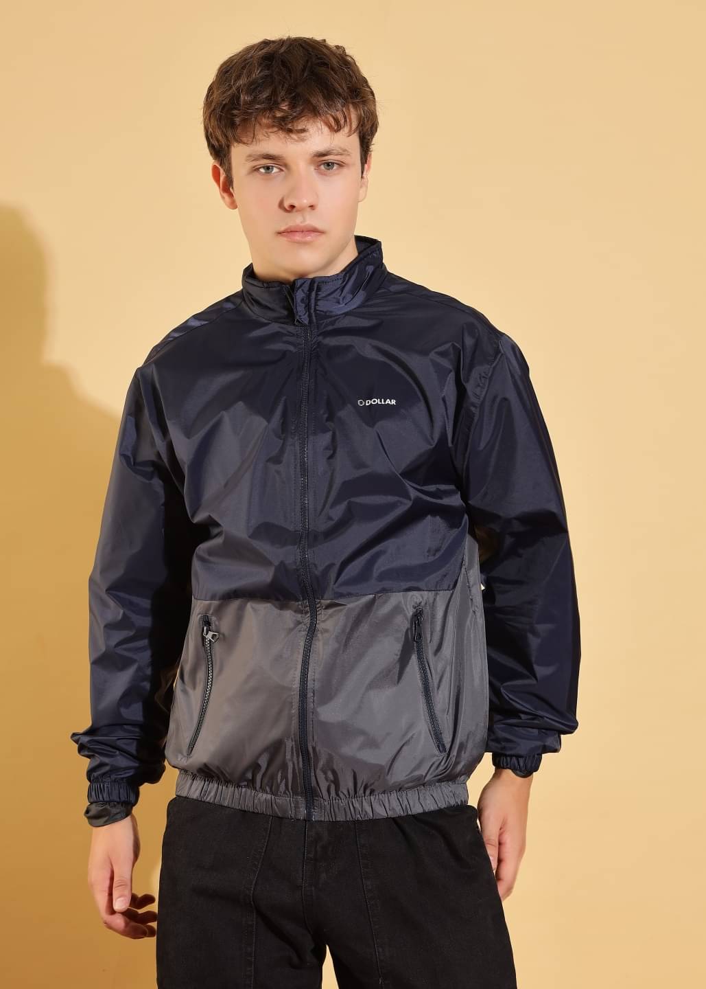     			Dollar Nylon Men's Casual Jacket - Navy ( Pack of 1 )