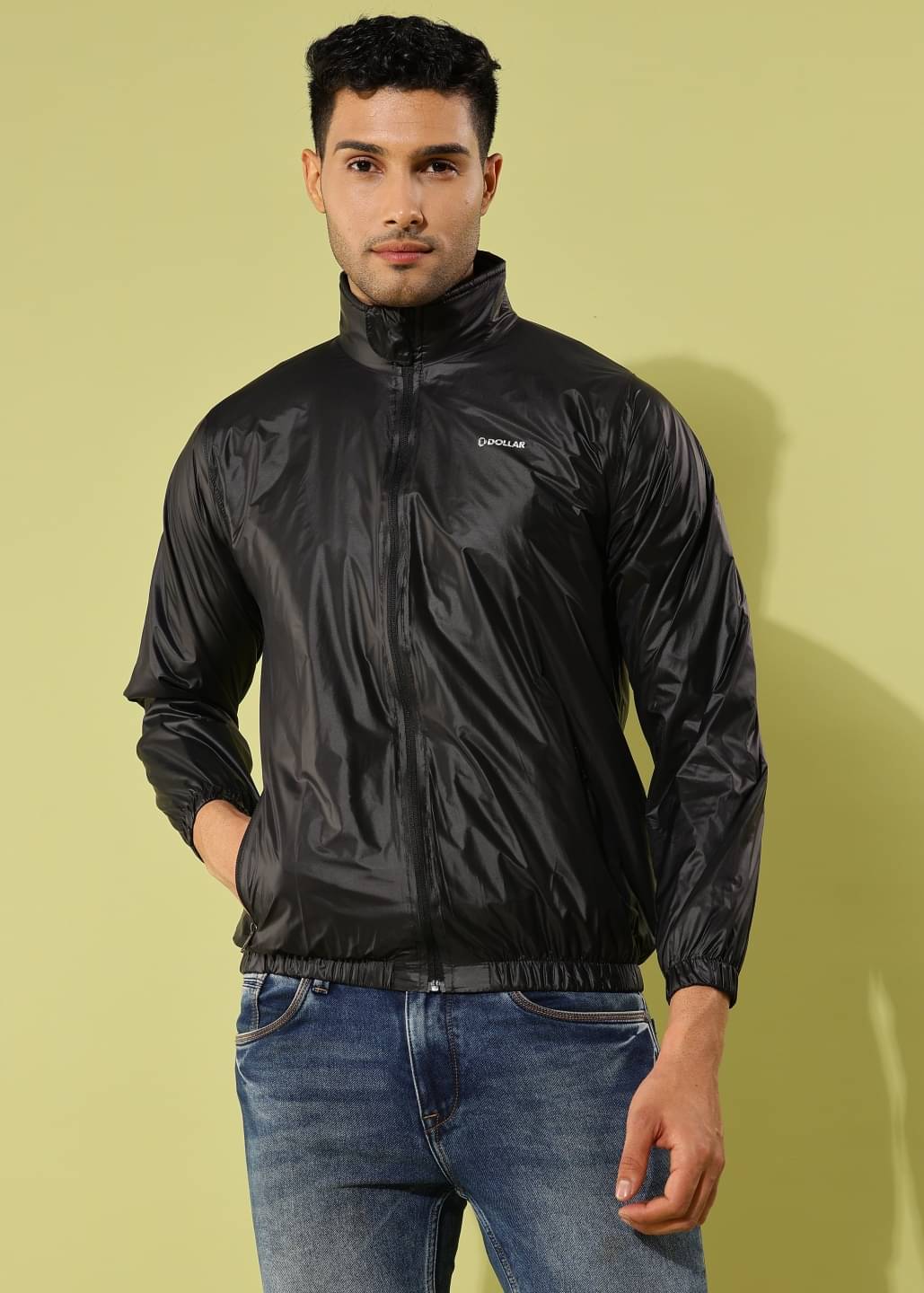 Dollar Nylon Men's Casual Jacket - Black ( Pack of 1 )     			Dollar Nylon Men's Casual Jacket - Black ( Pack of 1 )