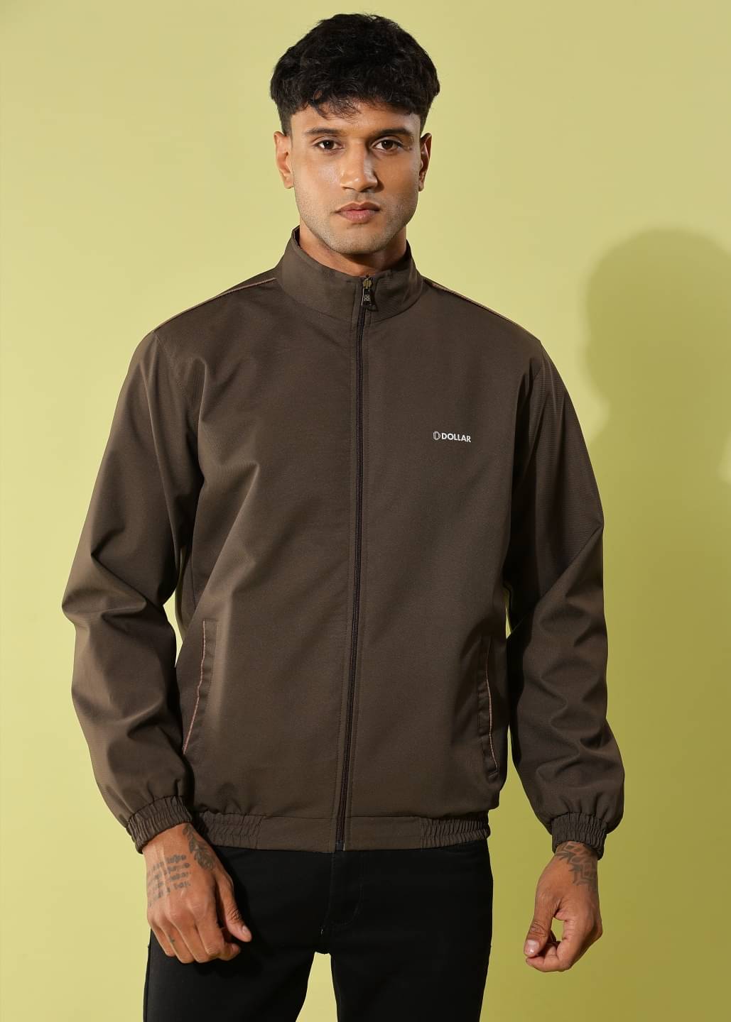 Dollar Polyester Blend Men's Casual Jacket - Khaki ( Pack of 1 ) Dollar Polyester Blend Men's Casual Jacket - Khaki ( Pack of 1 )