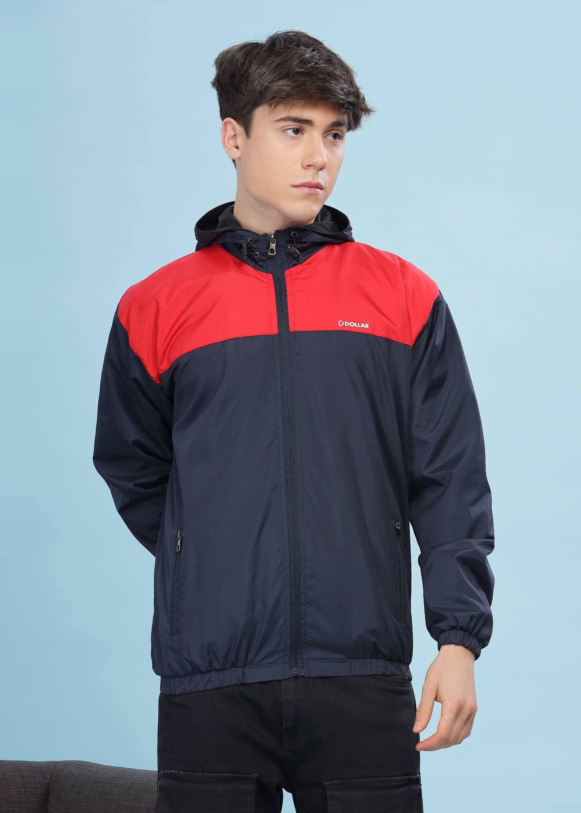     			Dollar Polyester Blend Men's Casual Jacket - Navy Blue ( Pack of 1 )