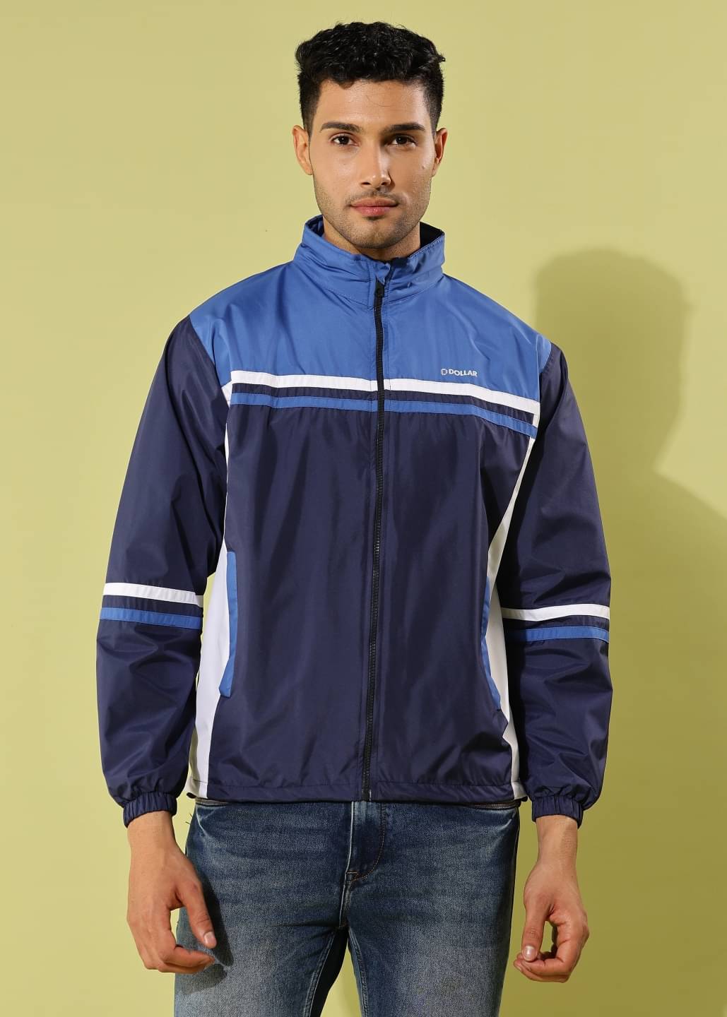 Dollar Polyester Blend Men's Casual Jacket - Blue ( Pack of 1 )     			Dollar Polyester Blend Men's Casual Jacket - Blue ( Pack of 1 )