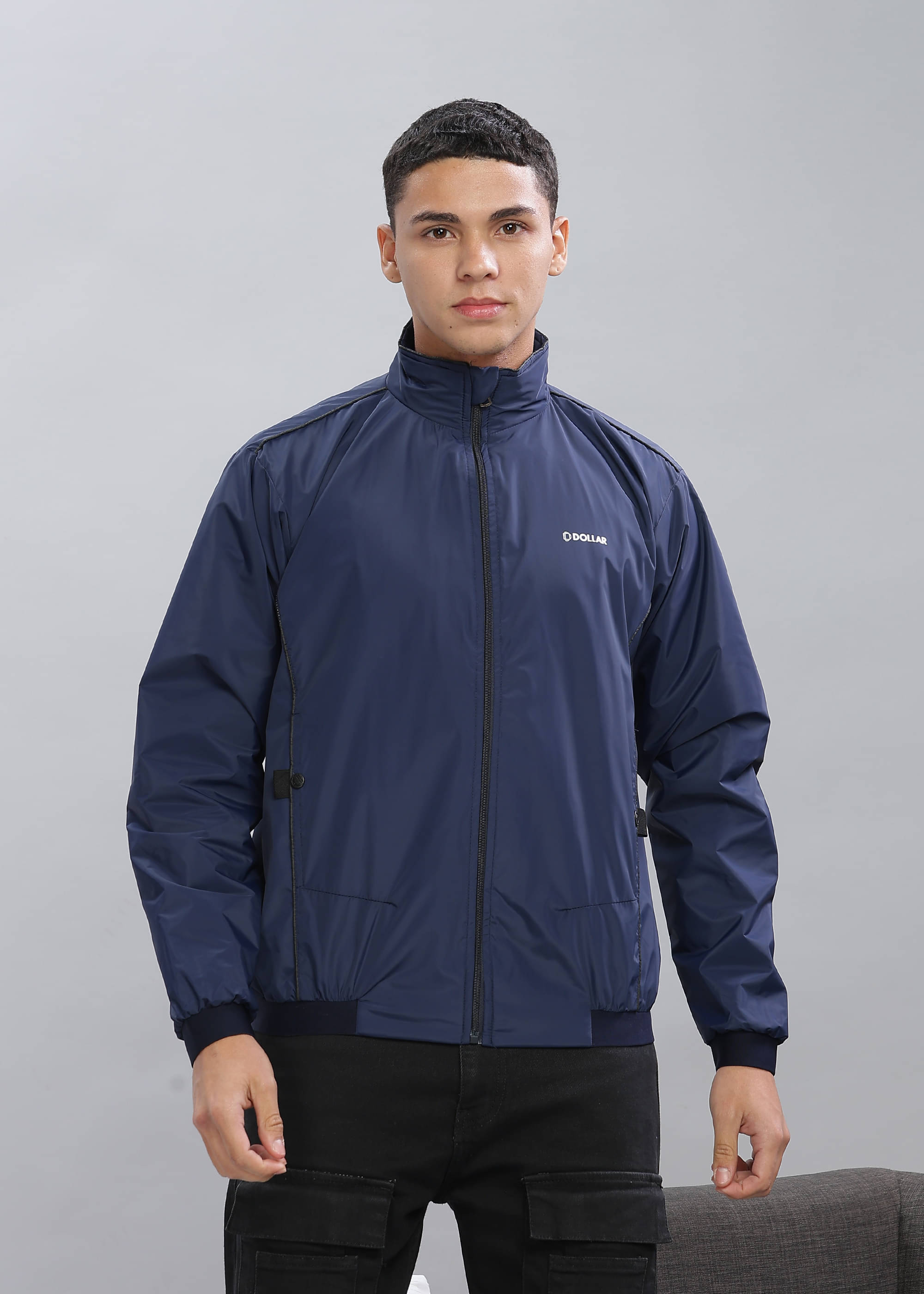 Dollar Polyester Blend Men's Casual Jacket - Navy ( Pack of 1 )     			Dollar Polyester Blend Men's Casual Jacket - Navy ( Pack of 1 )