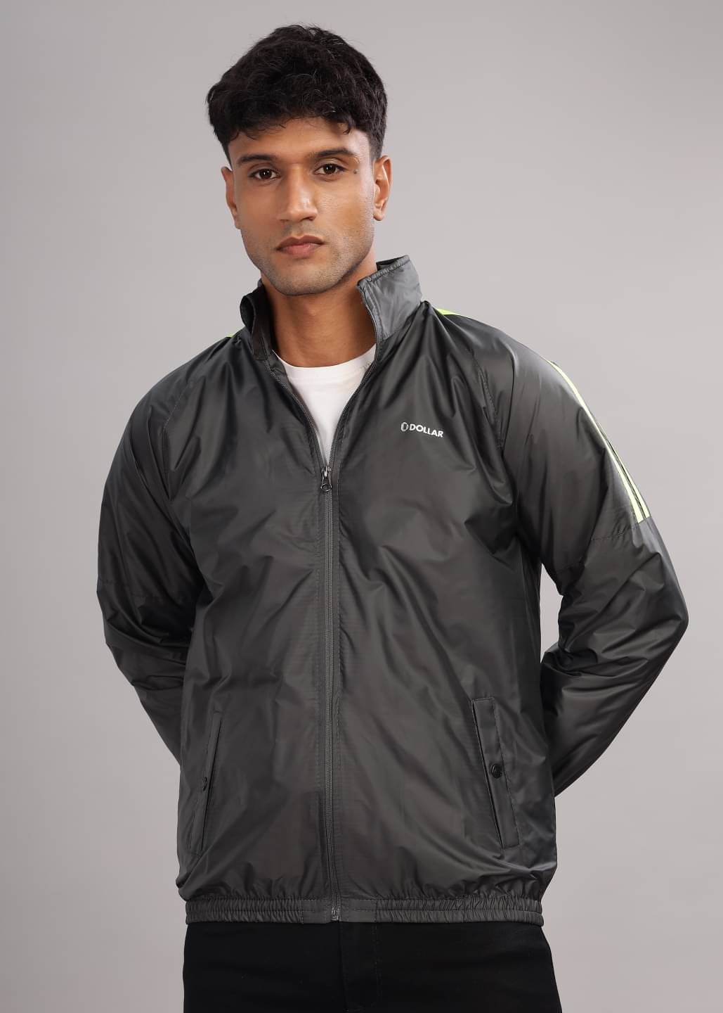 Dollar Polyester Blend Men's Casual Jacket - Grey ( Pack of 1 )     			Dollar Polyester Blend Men's Casual Jacket - Grey ( Pack of 1 )