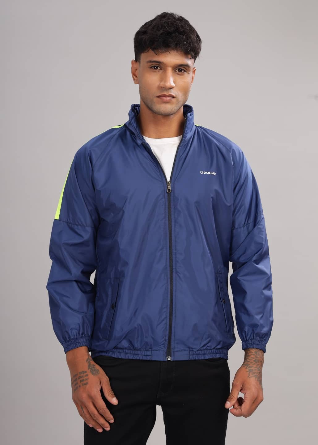 Dollar Polyester Blend Men's Casual Jacket - Blue ( Pack of 1 ) - Jackets & Coats | Buy online on ZillyBuy