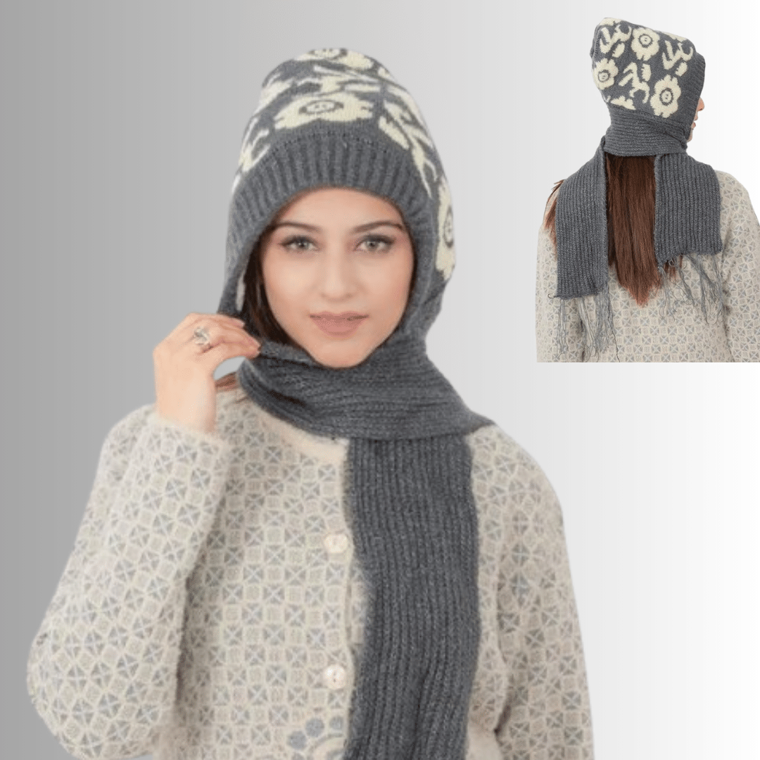 EKRAES MALOSAHA Gray Woollen Women's Headwrap ( Pack of 1 ) EKRAES MALOSAHA Gray Woollen Women's Headwrap ( Pack of 1 )