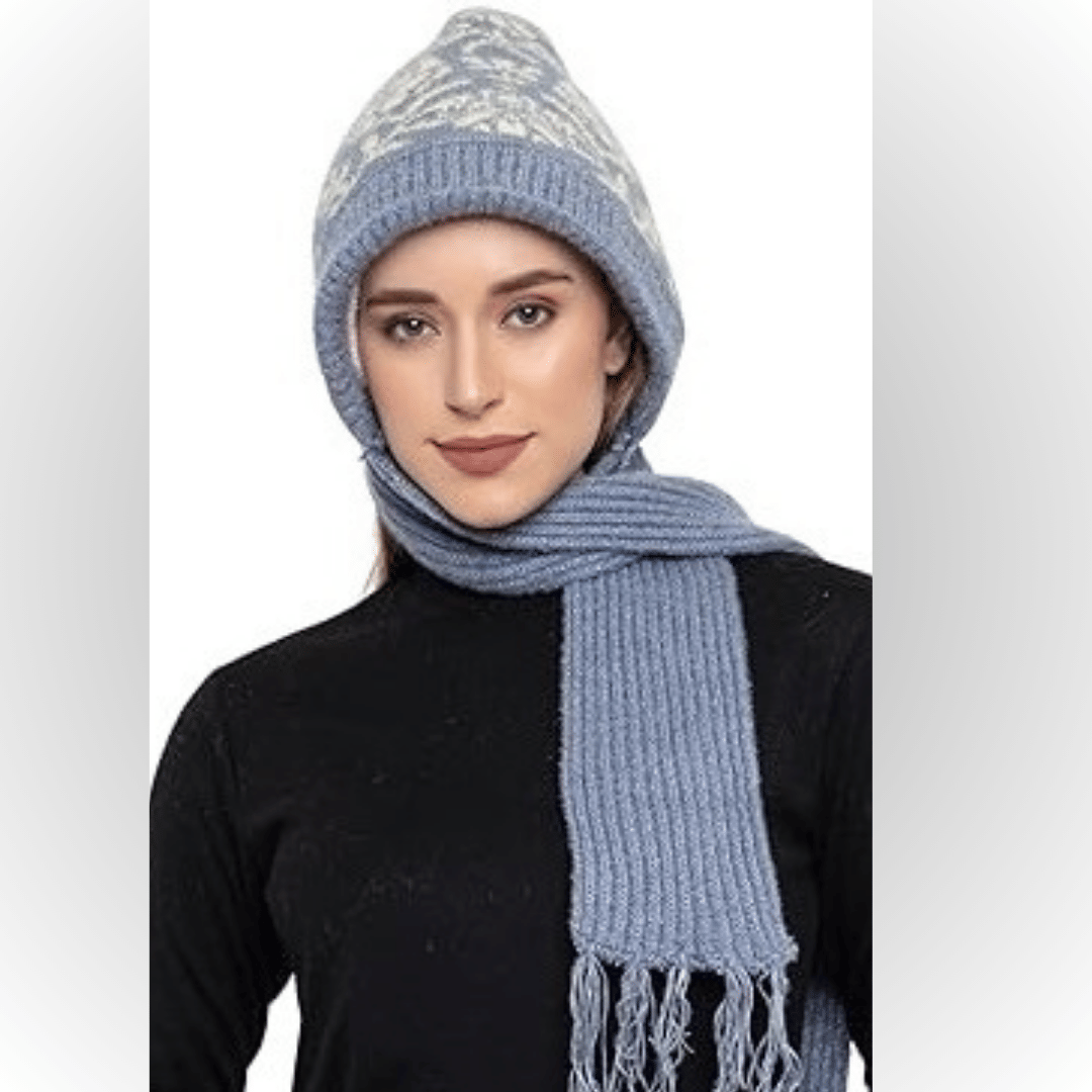 EKRAES MALOSAHA Light Grey Woollen Women's Headwrap ( Pack of 1 ) EKRAES MALOSAHA Light Grey Woollen Women's Headwrap ( Pack of 1 )