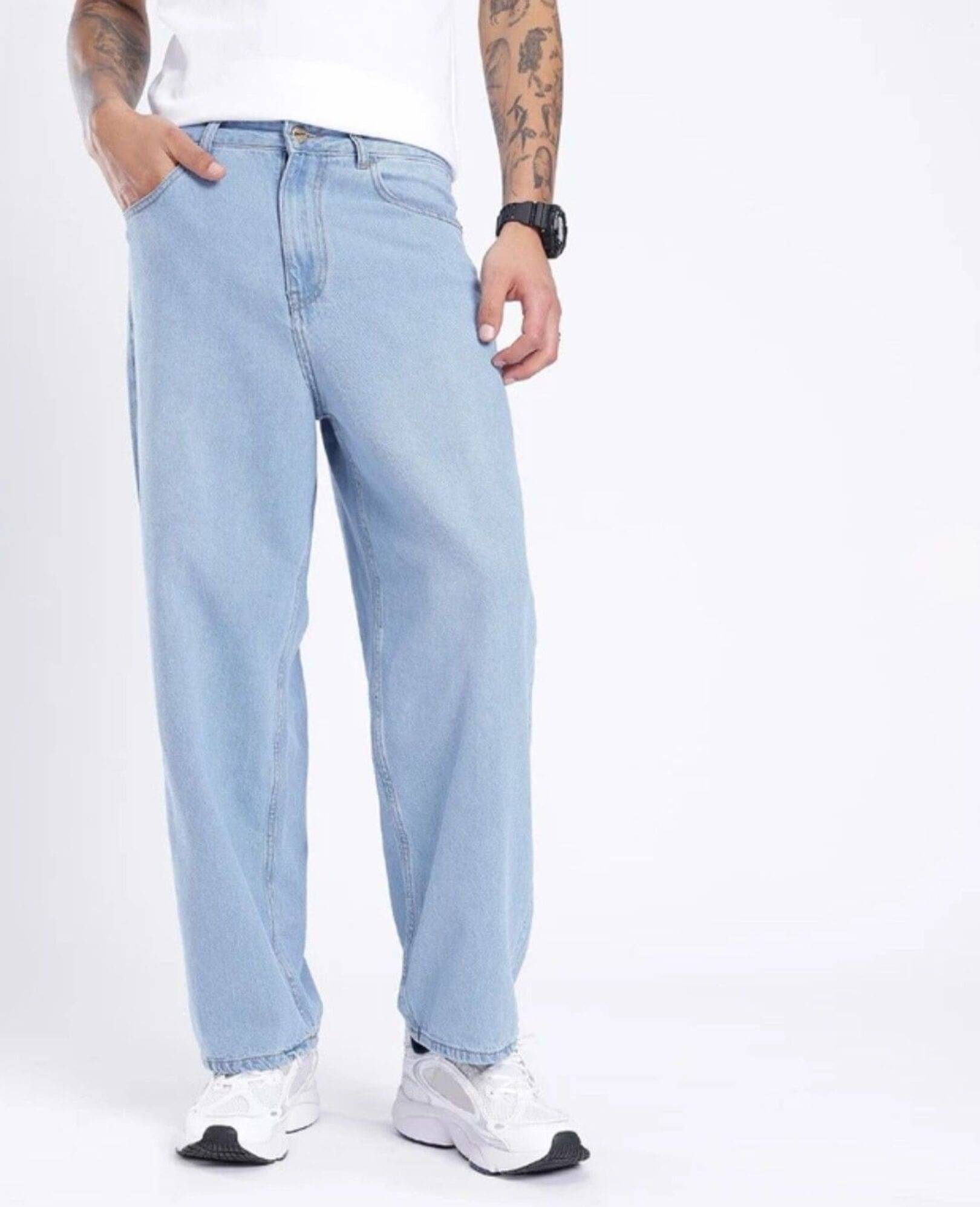 FOXIEFIT Relaxed Washed Men's Jeans - Blue ( Pack of 1 )     			FOXIEFIT Relaxed Washed Men's Jeans - Blue ( Pack of 1 )