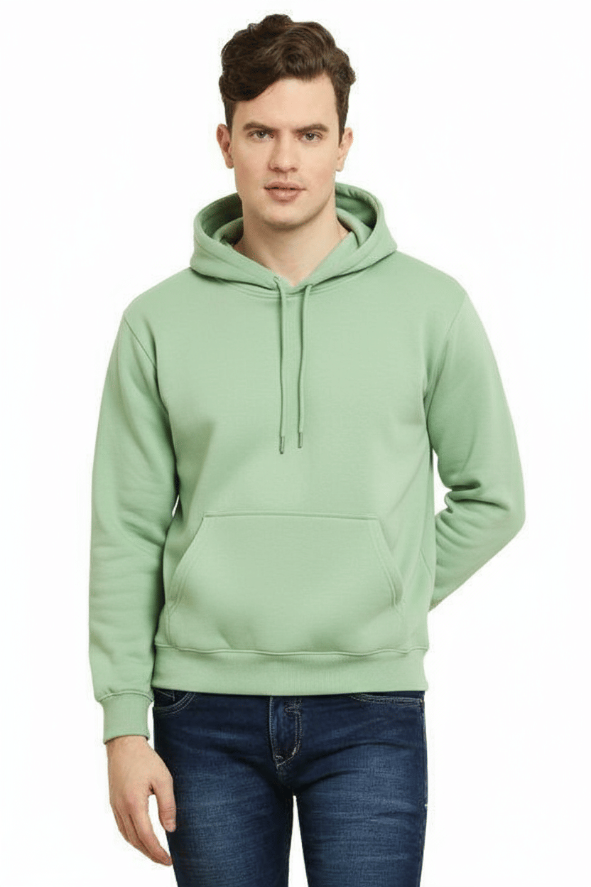 GARBFEB Fleece Hooded Men's Sweatshirt - Mint Green ( Pack of 1 )     			GARBFEB Fleece Hooded Men's Sweatshirt - Mint Green ( Pack of 1 )