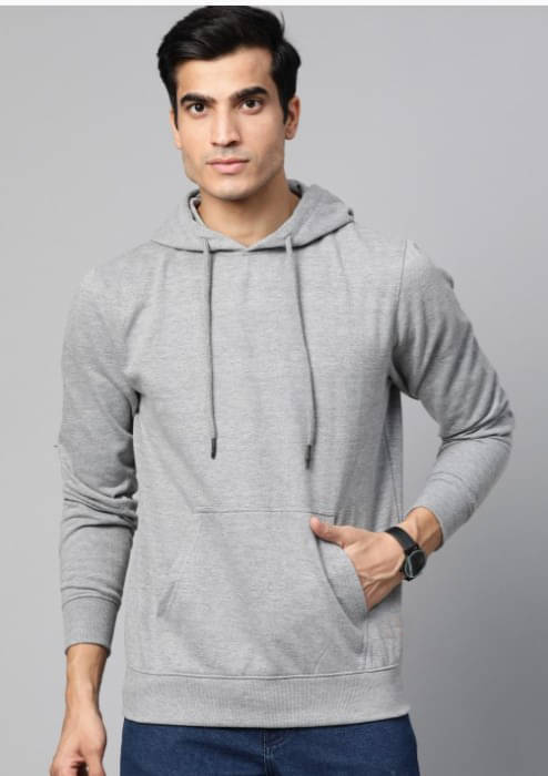 GARBFEB Fleece Hooded Men's Sweatshirt - Light Grey ( Pack of 1 )     			GARBFEB Fleece Hooded Men's Sweatshirt - Light Grey ( Pack of 1 )