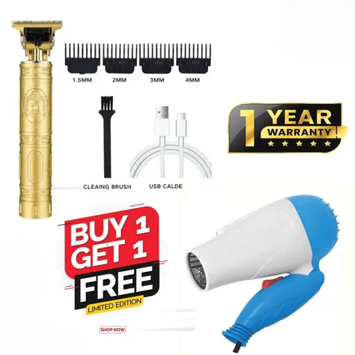     			GENERIC 1290 T9 1290 Gold Cordless Beard Trimmer With 120 minutes Runtime