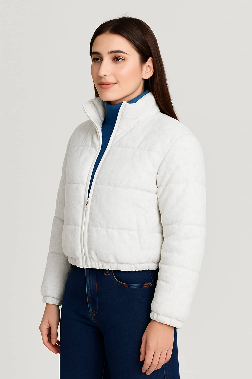 Garimaknitwear Women High Neck Puffer Jacket ( Black ) - Jackets & Coats | Buy online on ZillyBuy