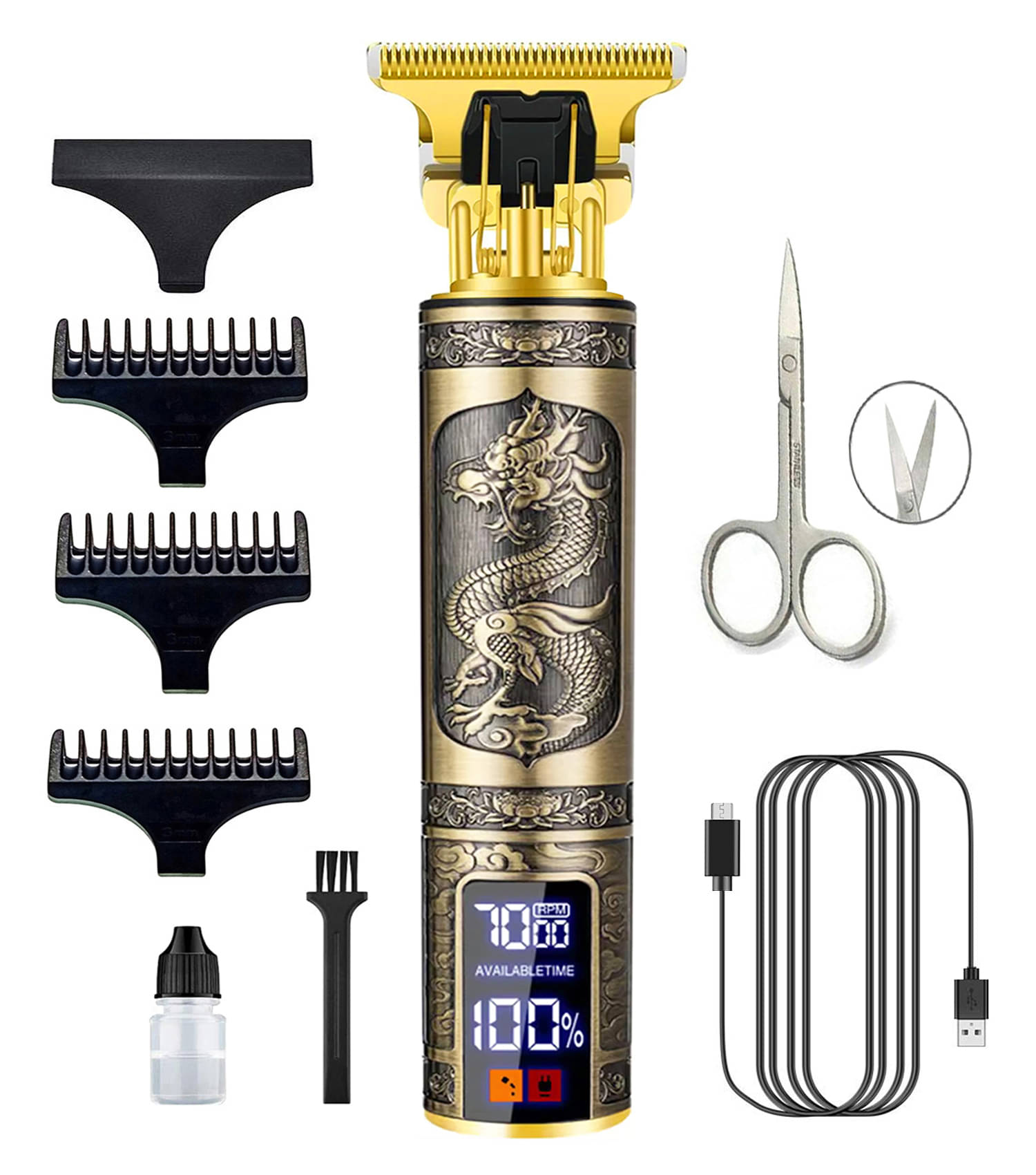     			Geemy Digital LED Display Multicolor Cordless Beard Trimmer With 120 minutes Runtime
