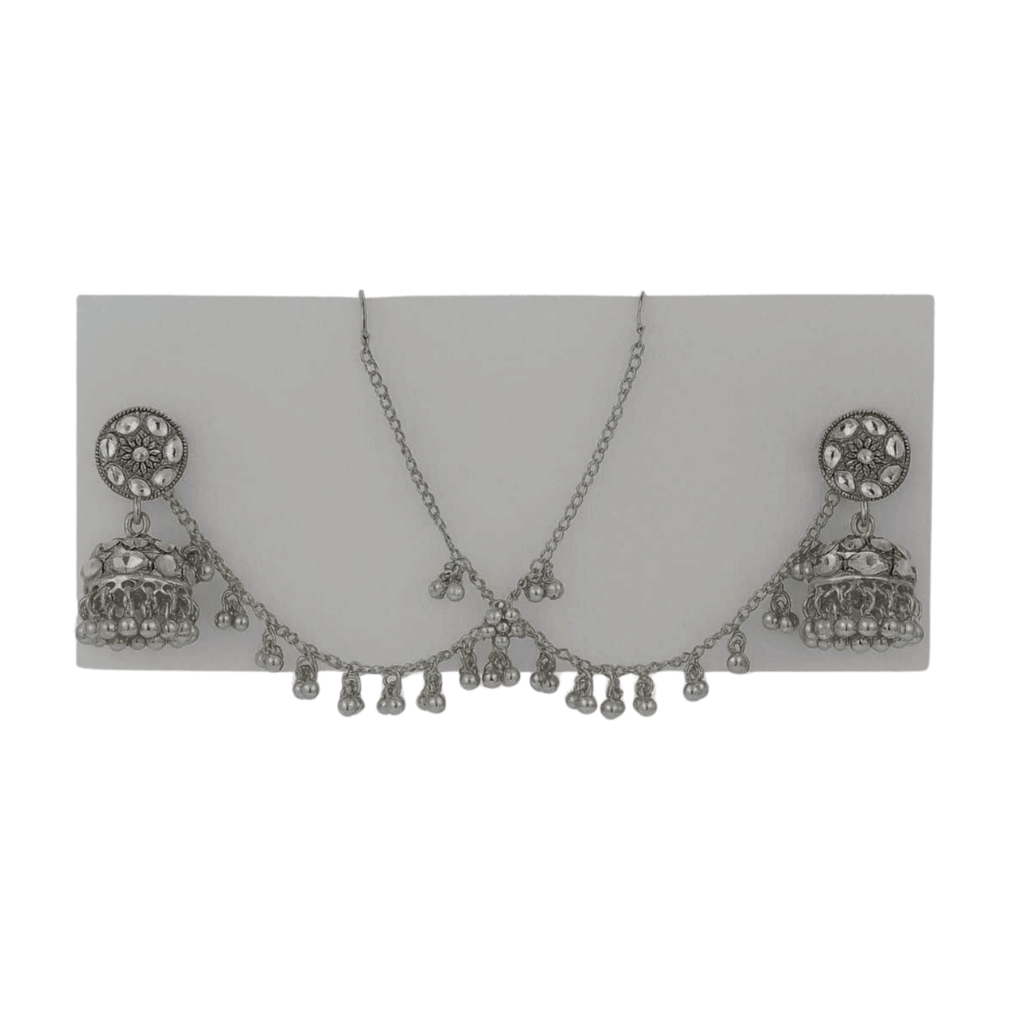     			Generic Silver Jhumki Earrings ( Pack of 1 )