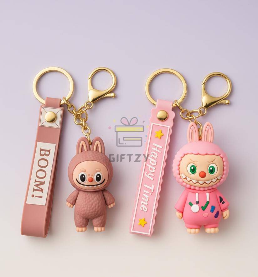 Giftzy Silicone Rubber Keychain ( Pack of 2 )     			Giftzy Silicone Rubber Keychain ( Pack of 2 )