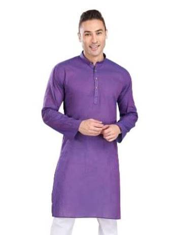 Golazo Purple Blended Men's Regular Kurta ( Pack of 1 )     			Golazo Purple Blended Men's Regular Kurta ( Pack of 1 )