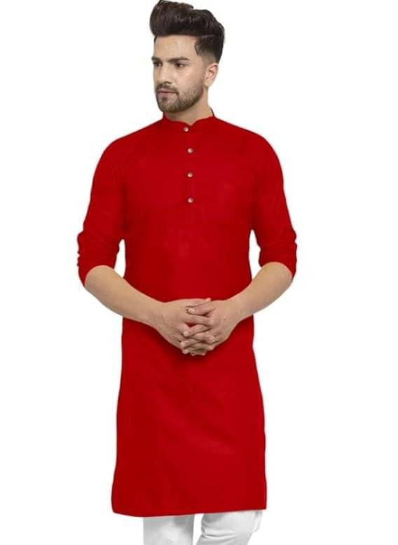 Golazo Red Blended Men's Regular Kurta ( Pack of 1 ) Golazo Red Blended Men's Regular Kurta ( Pack of 1 )