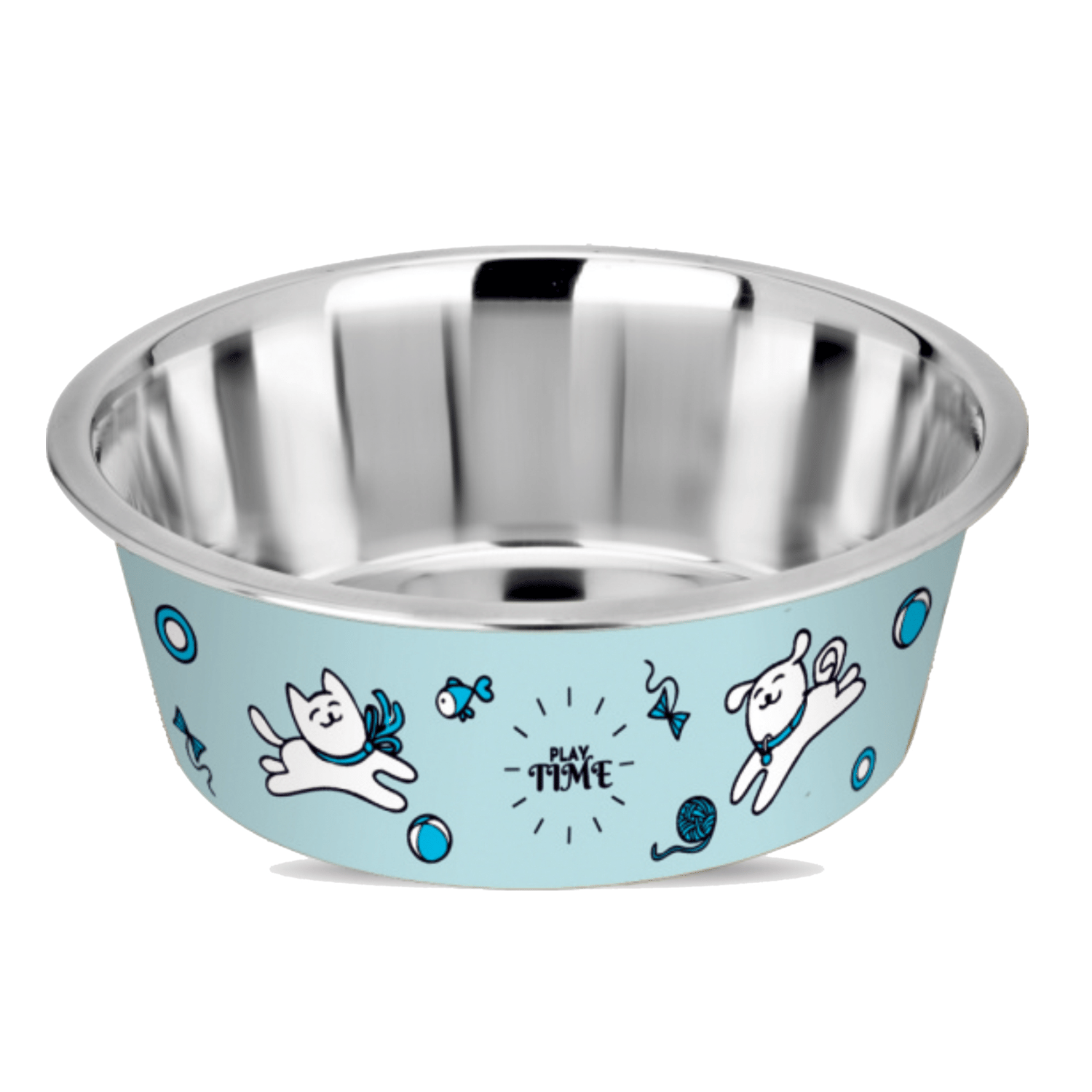 Happinesque - Stainless Steel Dog Food Blue Bowl 400 mL Happinesque - Stainless Steel Dog Food Blue Bowl 400 mL