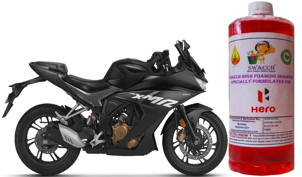 High Foaming Bike Shampoo Formulated For Hero Karizma XMR , Thick Foam with Wax Coat I Non-Toxic Formula I Super Saver Pack I Premium Wax Formulation I Glossy & Shine I 1 Litre High Foaming Bike Shampoo Formulated For Hero Karizma XMR , Thick Foam with Wax Coat I Non-Toxic Formula I Super Saver Pack I Premium Wax Formulation I Glossy & Shine I 1 Litre