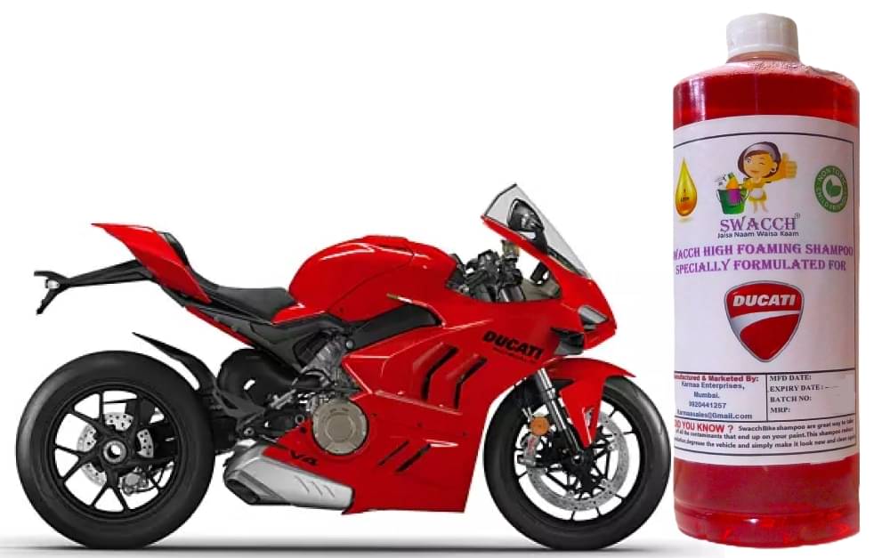 High Foaming Bike Shampoo Formulated For Ducati Panigale V4 I Thick Foam with Wax Coat I Non-Toxic Formula I Ph Balanced I Super Saver Pack I Premium Wax Formulation I Glossy & Shine I 1 Litre High Foaming Bike Shampoo Formulated For Ducati Panigale V4 I Thick Foam with Wax Coat I Non-Toxic Formula I Ph Balanced I Super Saver Pack I Premium Wax Formulation I Glossy & Shine I 1 Litre
