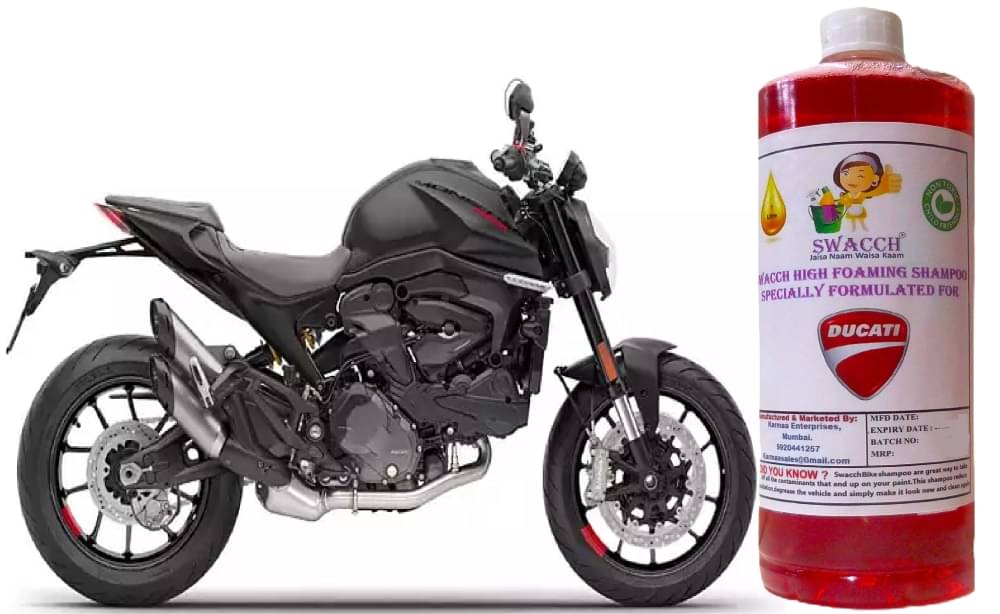 High Foaming Bike Shampoo Formulated For Ducati Monster I Thick Foam with Wax Coat I Non-Toxic Formula I Ph Balanced I Super Saver Pack I Premium Wax Formulation I Glossy & Shine I 1 Litre     			High Foaming Bike Shampoo Formulated For Ducati Monster I Thick Foam with Wax Coat I Non-Toxic Formula I Ph Balanced I Super Saver Pack I Premium Wax Formulation I Glossy & Shine I 1 Litre