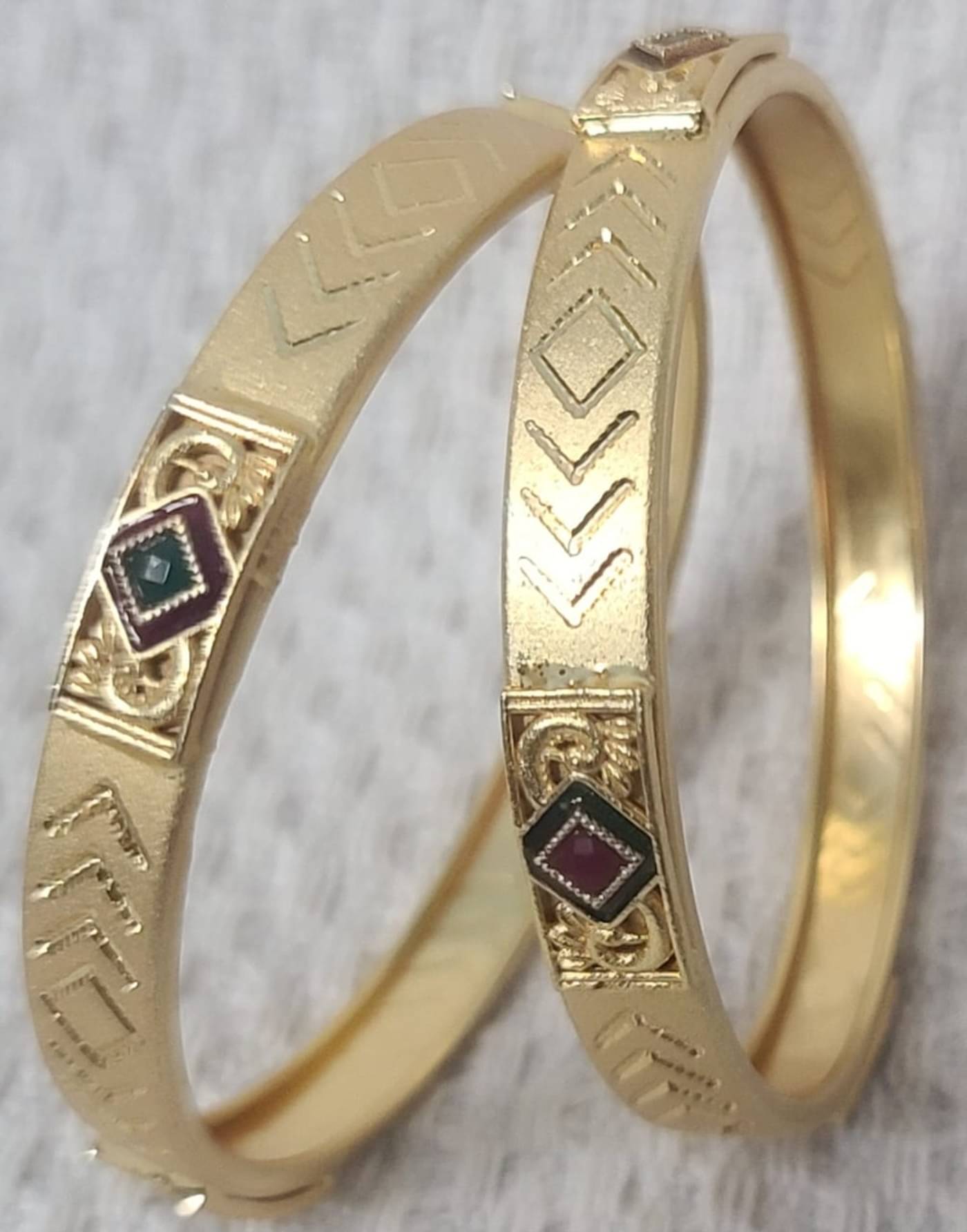 Iivaas Gold Bangle Set ( Pack of 2 ) Iivaas Gold Bangle Set ( Pack of 2 )