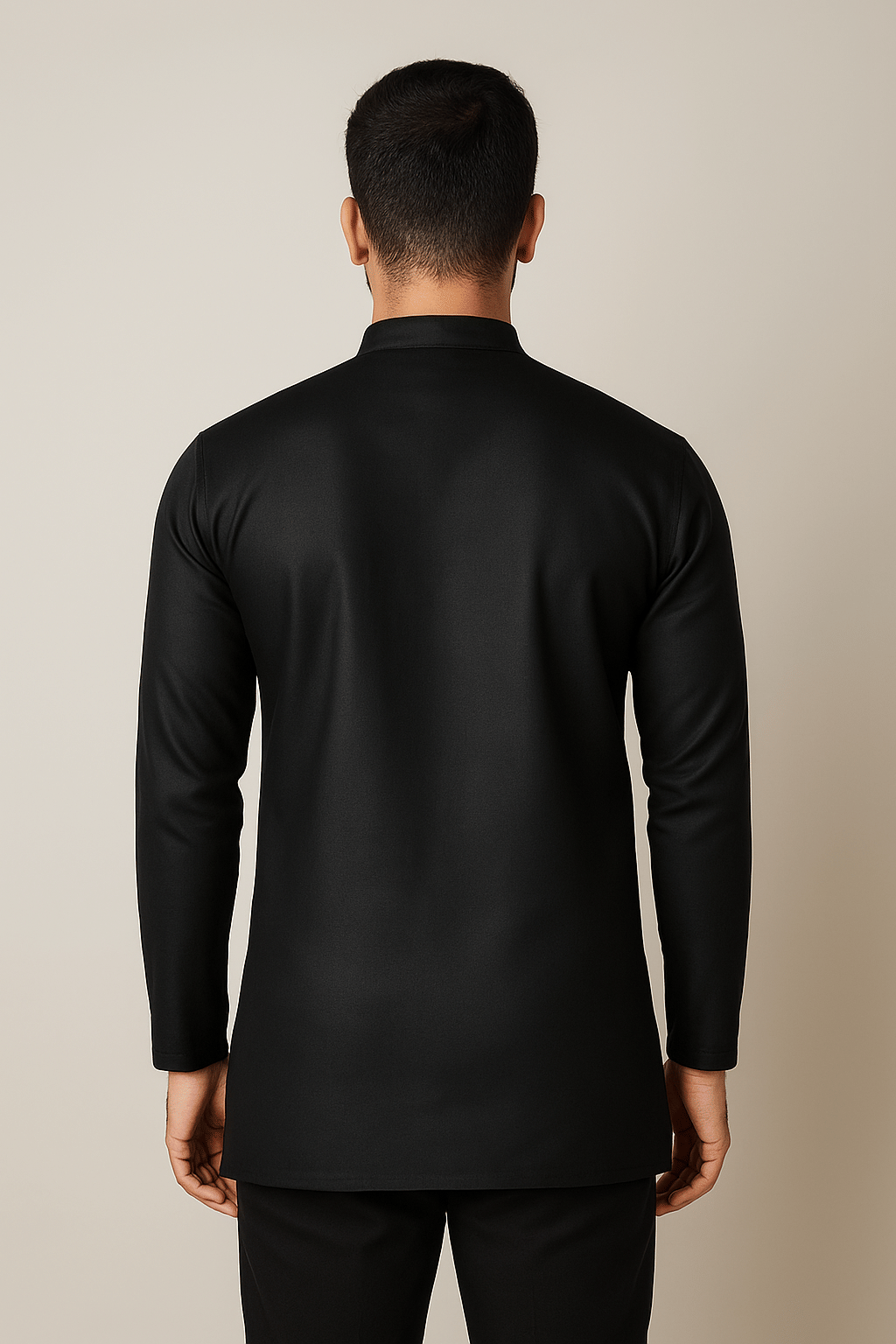 Indian Poshakh Black Blended Men's Regular Kurta ( Pack of 1 )     			Indian Poshakh Black Blended Men's Regular Kurta ( Pack of 1 )