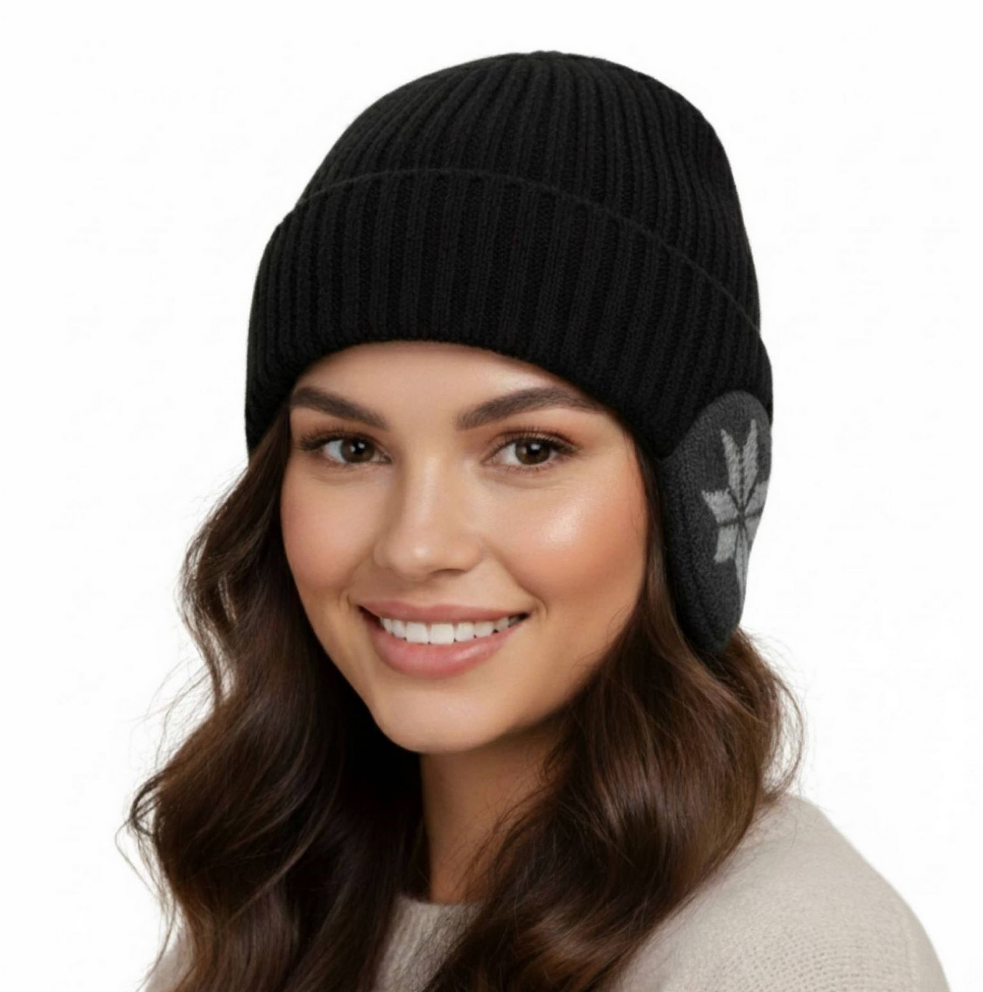 Infispace Black Woollen Women's Hat ( Pack of 1 )