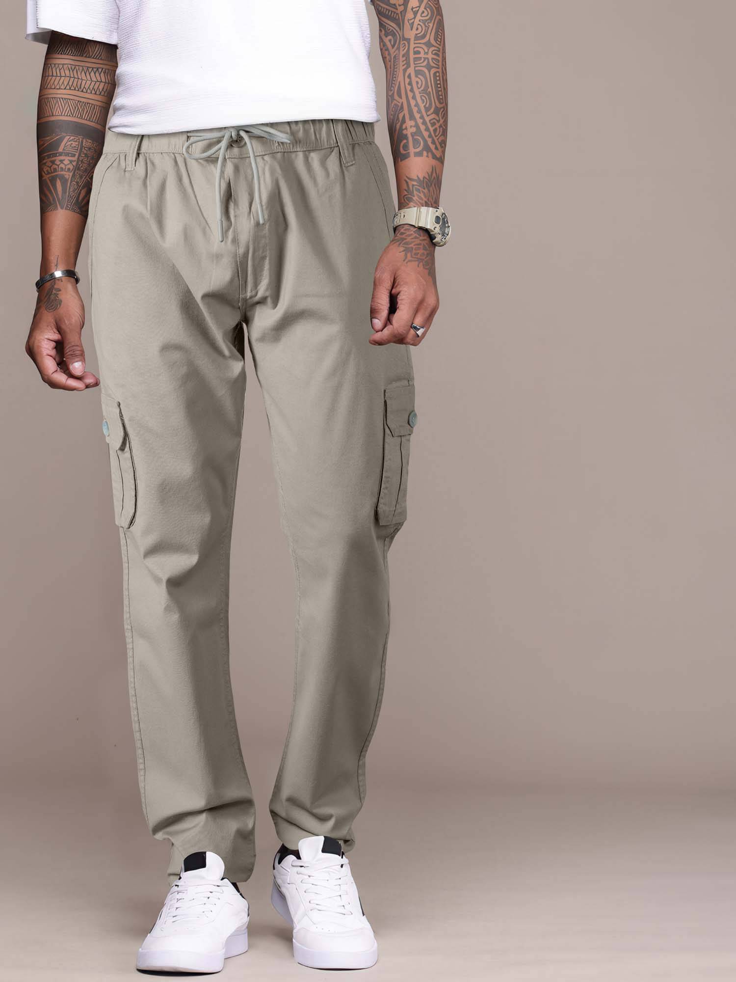     			JB JUST BLACK Relax Men's Cargos - Grey ( Pack of 1 )