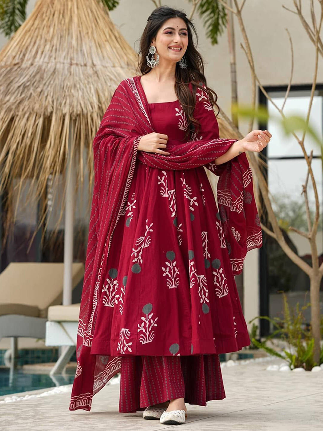     			Jinal Creation Women Rayon Printed Anarkali Kurti With Pants ( Multicolor 2 )