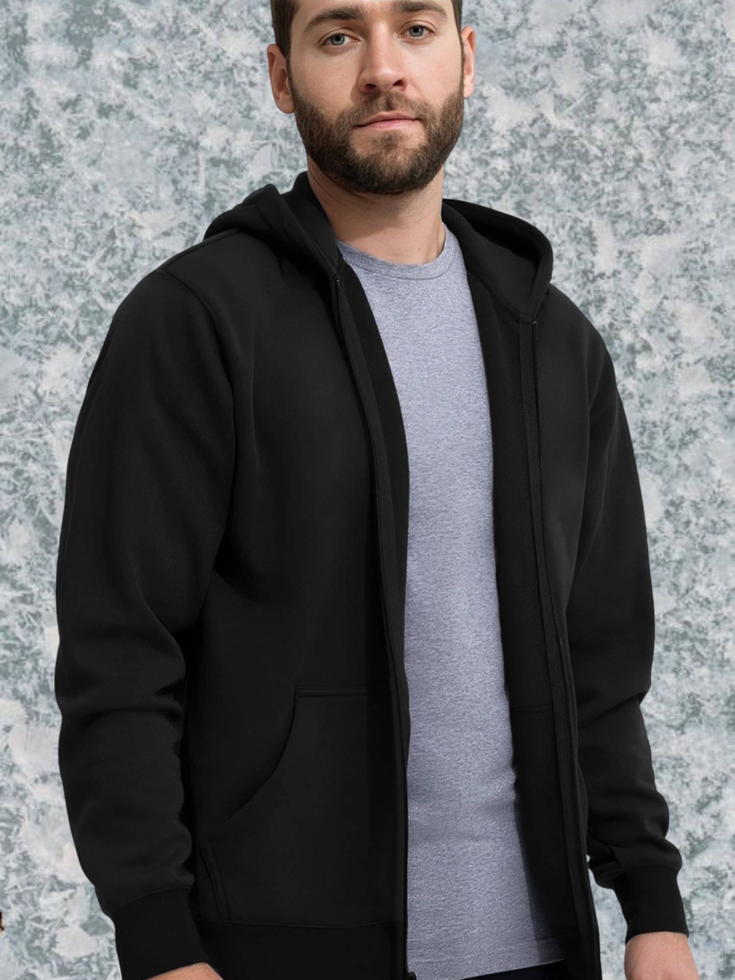 KASENDRA Fleece Hooded Men's Sweatshirt - Black ( Pack of 1 ) KASENDRA Fleece Hooded Men's Sweatshirt - Black ( Pack of 1 )