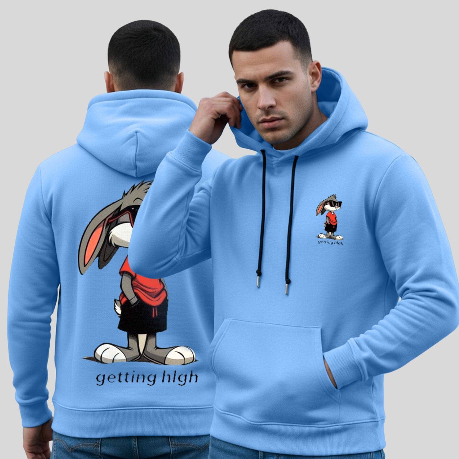Kanhuzzz Fleece Hooded Men's Sweatshirt - Blue ( Pack of 1 )     			Kanhuzzz Fleece Hooded Men's Sweatshirt - Blue ( Pack of 1 )