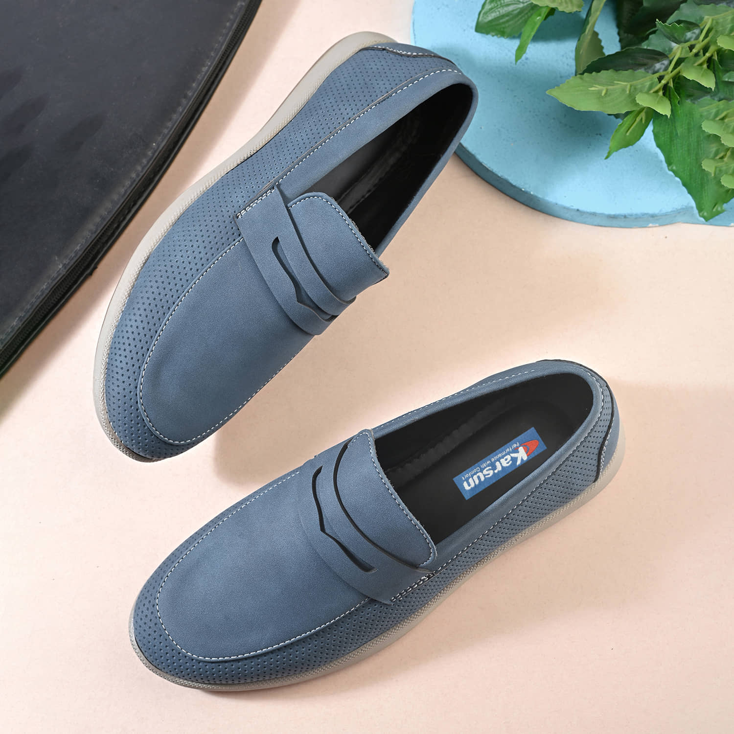 Karsun Blue Men's Slip on Shoes - Formal Shoes | Buy online on ZillyBuy