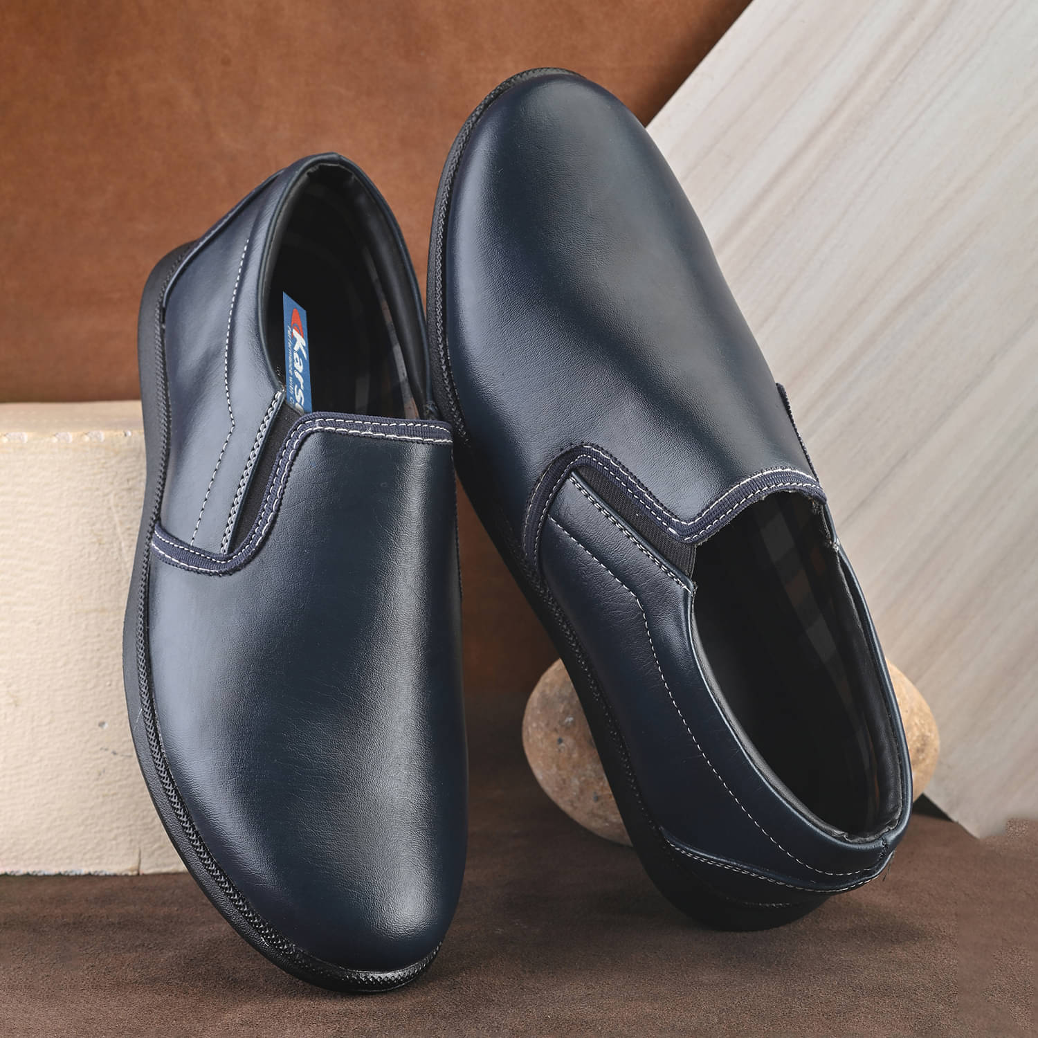 Karsun Blue Men's Slip On Formal Shoes Karsun Blue Men's Slip On Formal Shoes