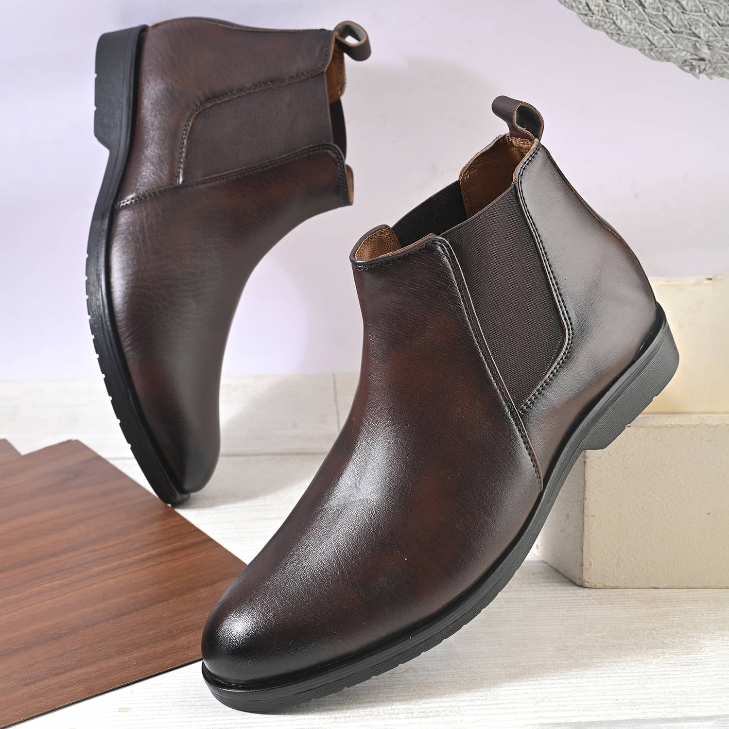 Karsun Brown Men's Chelsea Boots Karsun Brown Men's Chelsea Boots