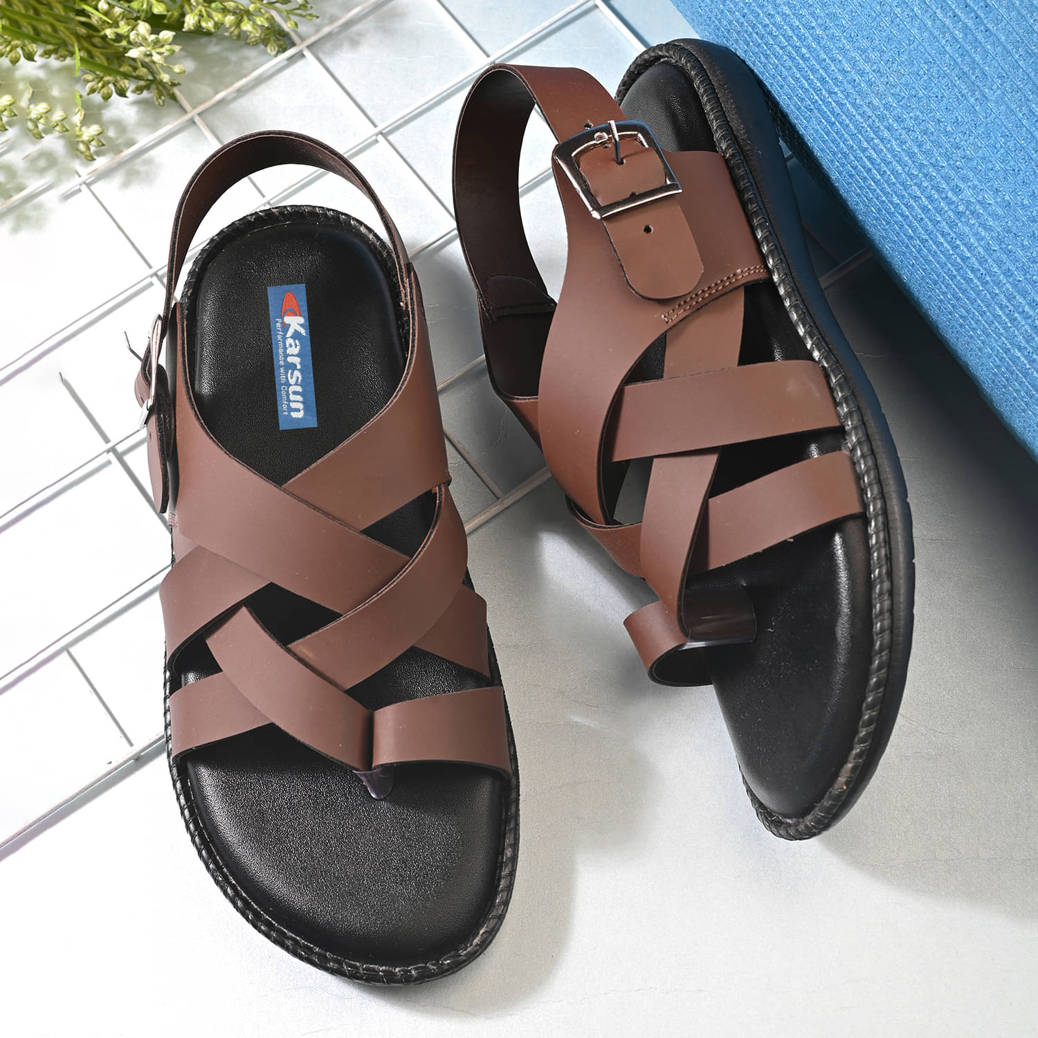 Karsun - Brown Men's Sandals Karsun - Brown Men's Sandals