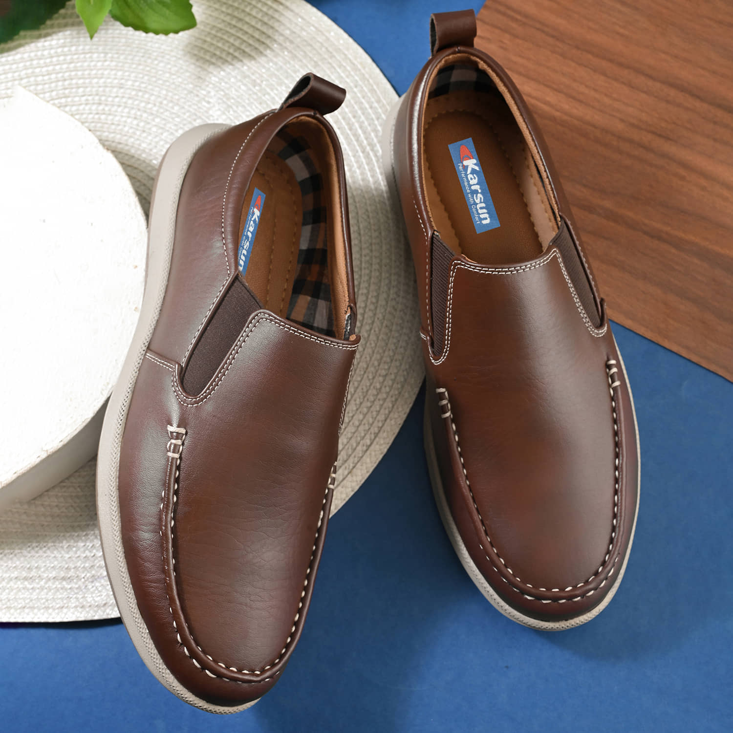 Karsun Brown Men's Slip On Formal Shoes - Formal Shoes | Buy online on ZillyBuy