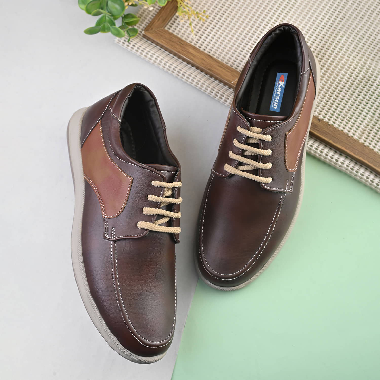 Karsun Kar-4204 Brown Men's Sneakers - Casual Shoes | Buy online on ZillyBuy