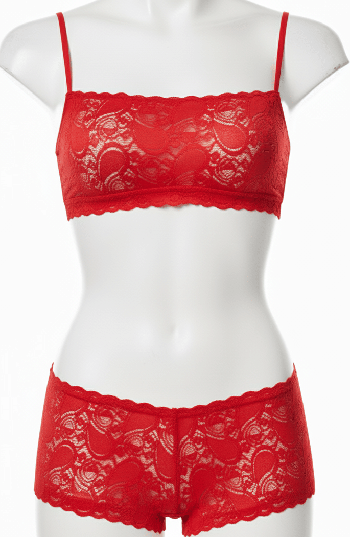 Kumar Enterprises Pack of 1 Net/Mesh Bra & Panty Set For Women ( Red )     			Kumar Enterprises Pack of 1 Net/Mesh Bra & Panty Set For Women ( Red )