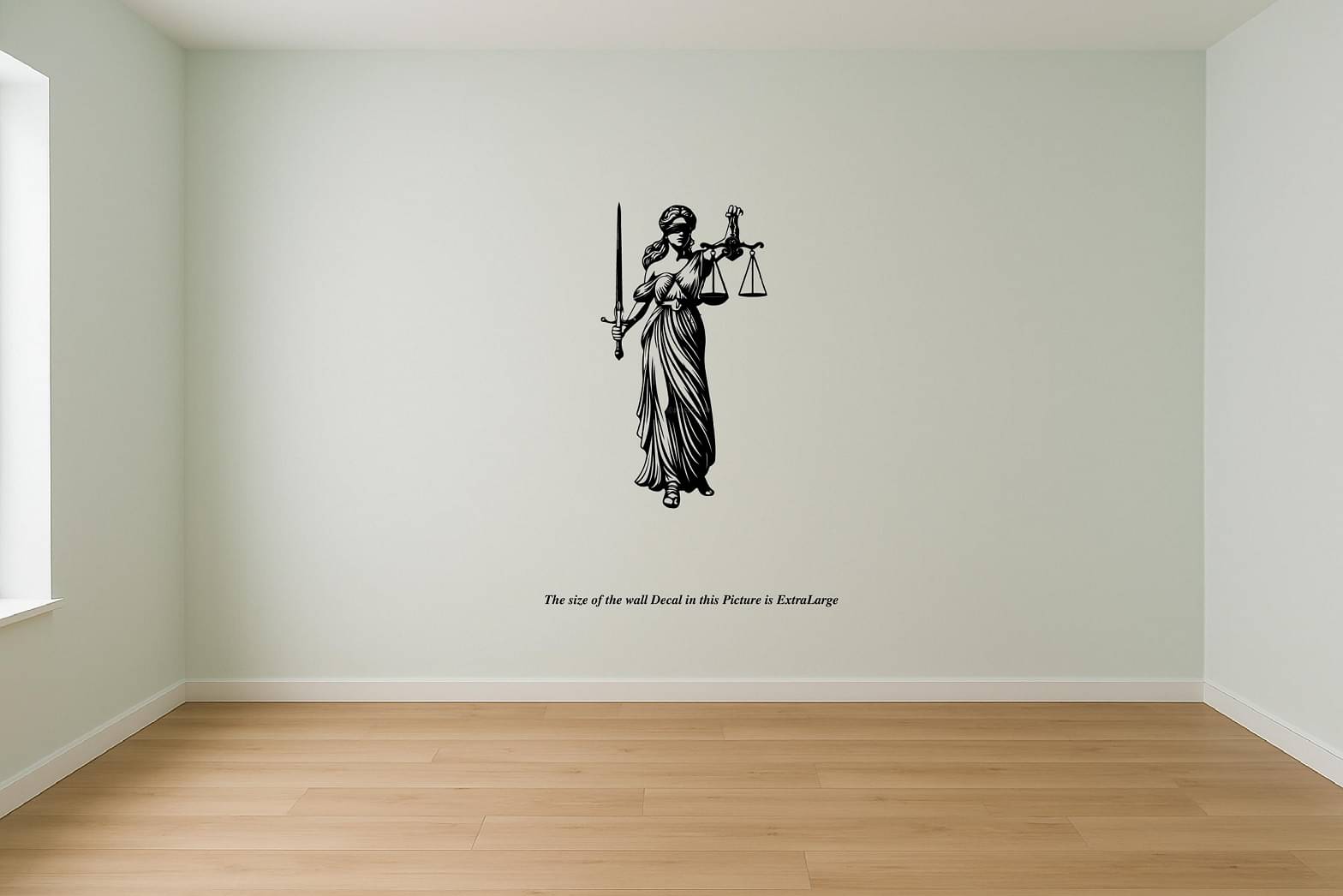     			PEACOCKRIDE Lady Justice I Angel of Justice I Constitution of India I Lawyer I Advocate Wall Stickers
