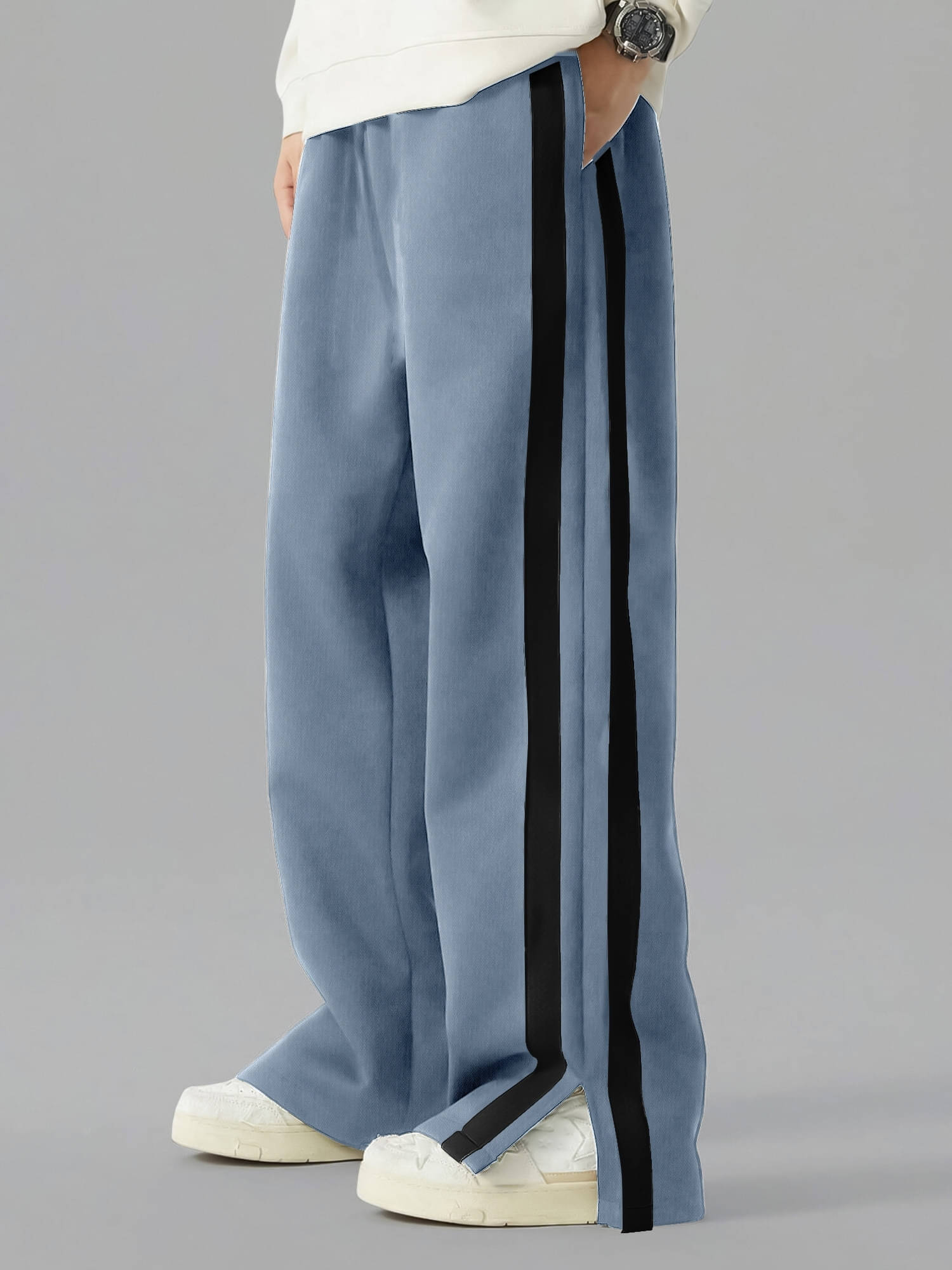 Maniac Blue Cotton Men's Joggers ( Pack of 1 ) Maniac Blue Cotton Men's Joggers ( Pack of 1 )