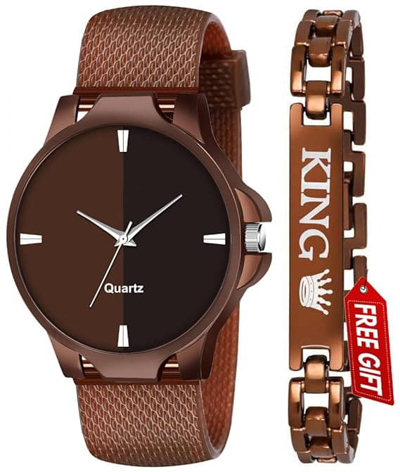     			Metspot Brown Stainless Steel Analog Men's Watch