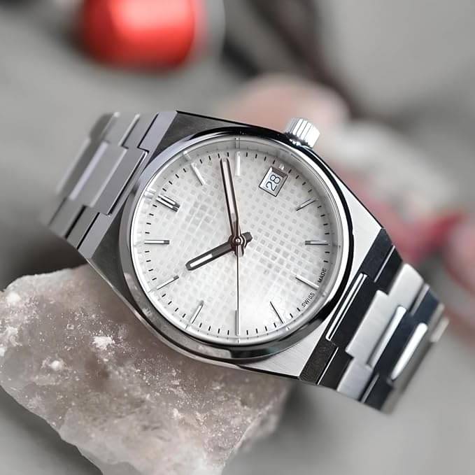     			Metspot Silver Stainless Steel Analog Men's Watch