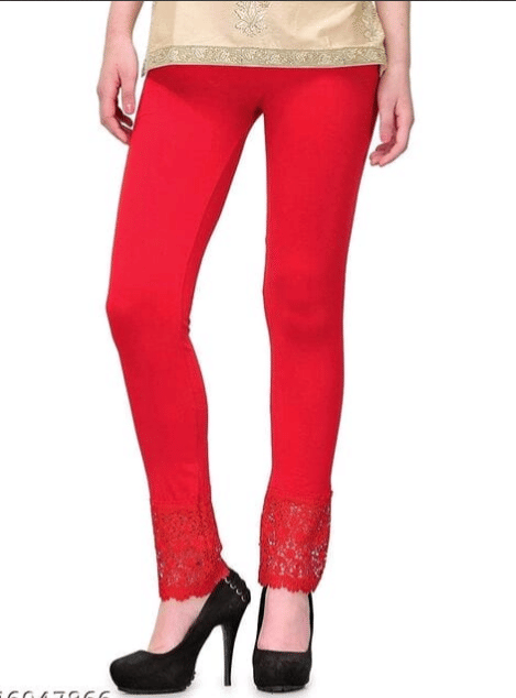     			NIGAM ENTERPRISES Pack of 1 Polyester Women Legging ( Red )