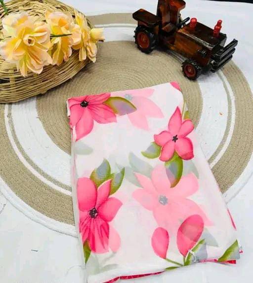 PARVANYA FASHION HUB Georgette Printed Regular Saree With Unstitched Blouse Piece ( Pink ) PARVANYA FASHION HUB Georgette Printed Regular Saree With Unstitched Blouse Piece ( Pink )