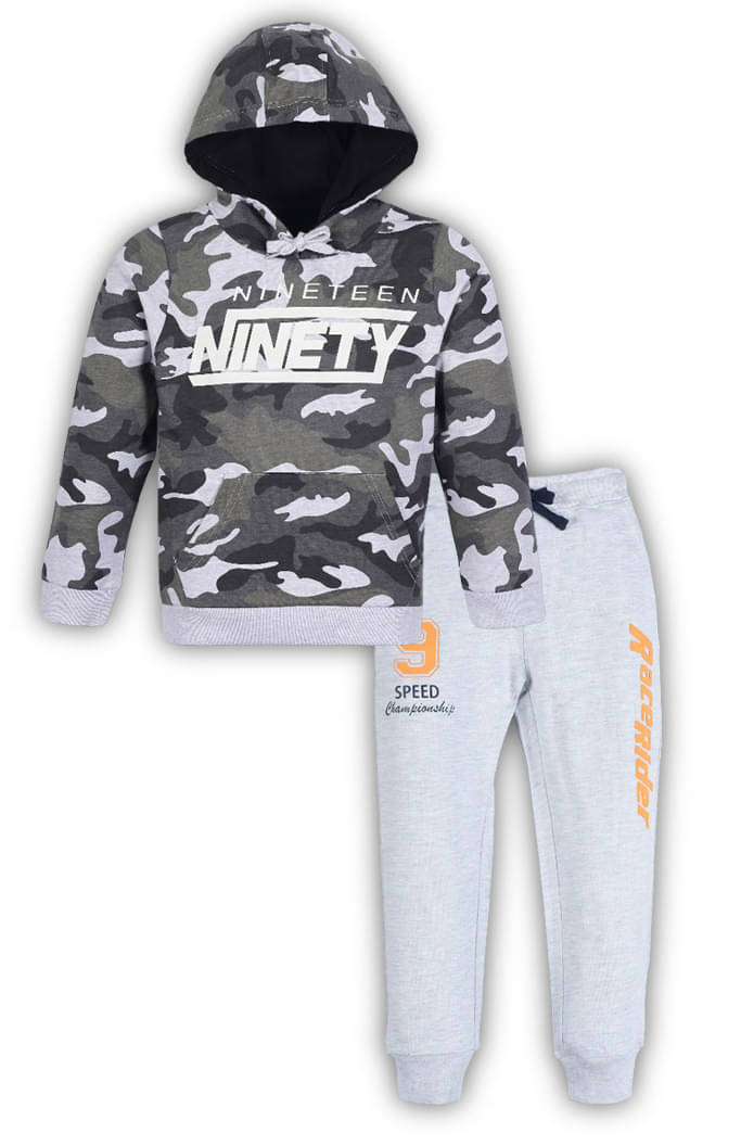     			PLUM TREE Pack of 1 Boys Cotton Sweatshirt & Trackpant Set ( Multi )