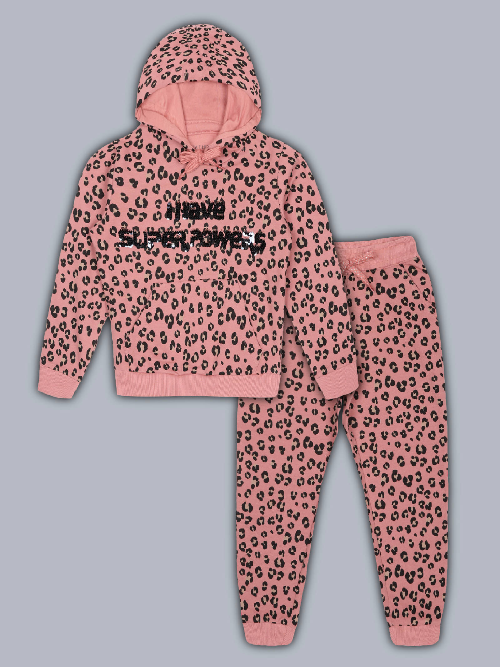 PLUM TREE Pack of 1 Girls 100% Cotton Sweatshirt & Joggers ( Pink ) PLUM TREE Pack of 1 Girls 100% Cotton Sweatshirt & Joggers ( Pink )