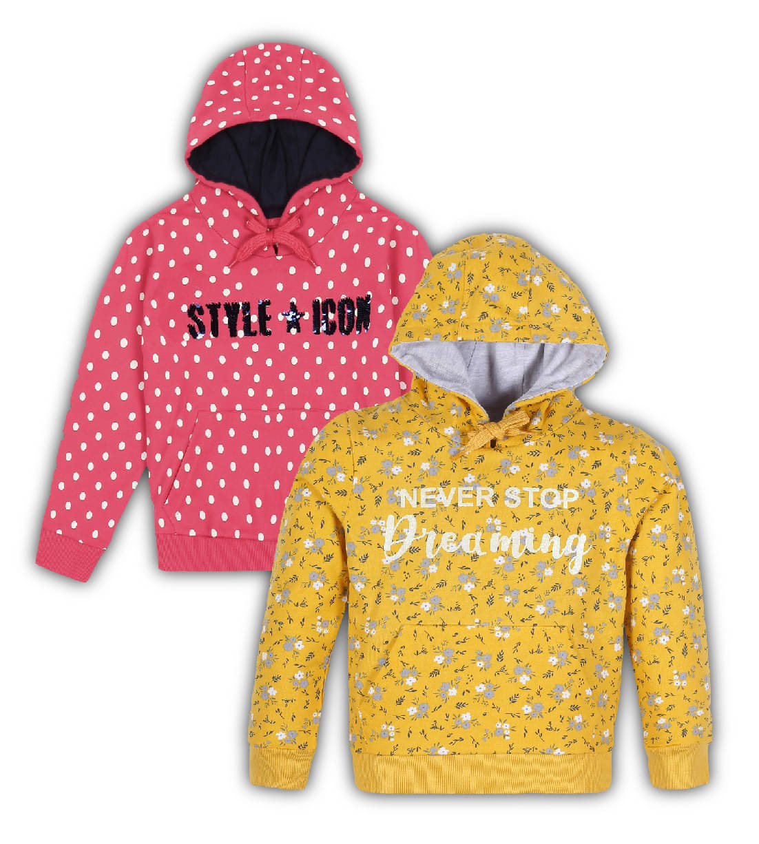     			PLUM TREE Pack of 2 Girls Cotton Sweatshirt ( Yellow )