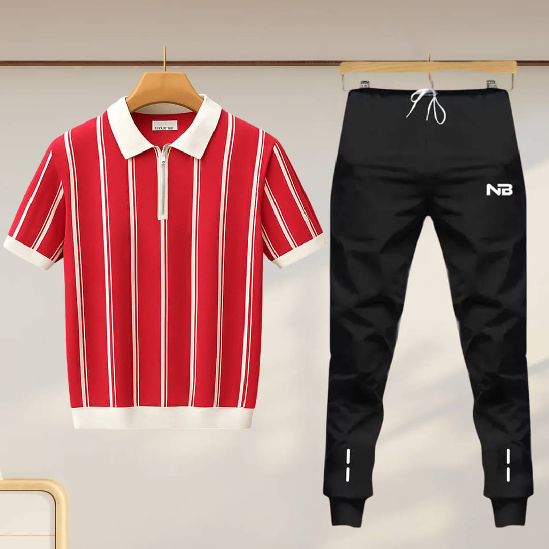 RR Enterprises Red Cotton Blend Regular Fit Men's Tracksuit ( Pack of 2 ) RR Enterprises Red Cotton Blend Regular Fit Men's Tracksuit ( Pack of 2 )