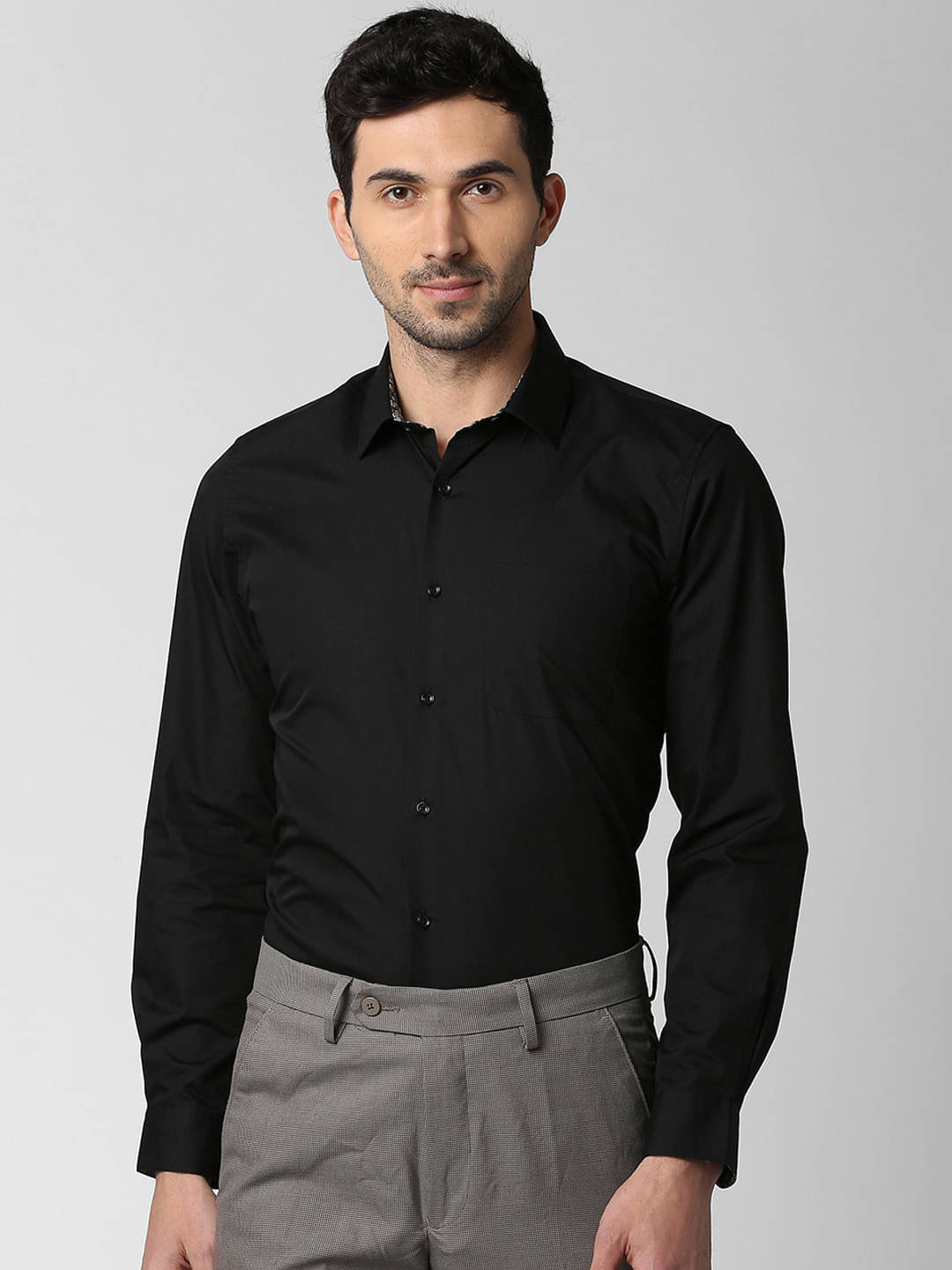 Radhe Fashion Brand Cotton Blend Regular Fit Full Sleeves Men's Formal Shirt - Black ( Pack of 2 ) Radhe Fashion Brand Cotton Blend Regular Fit Full Sleeves Men's Formal Shirt - Black ( Pack of 2 )